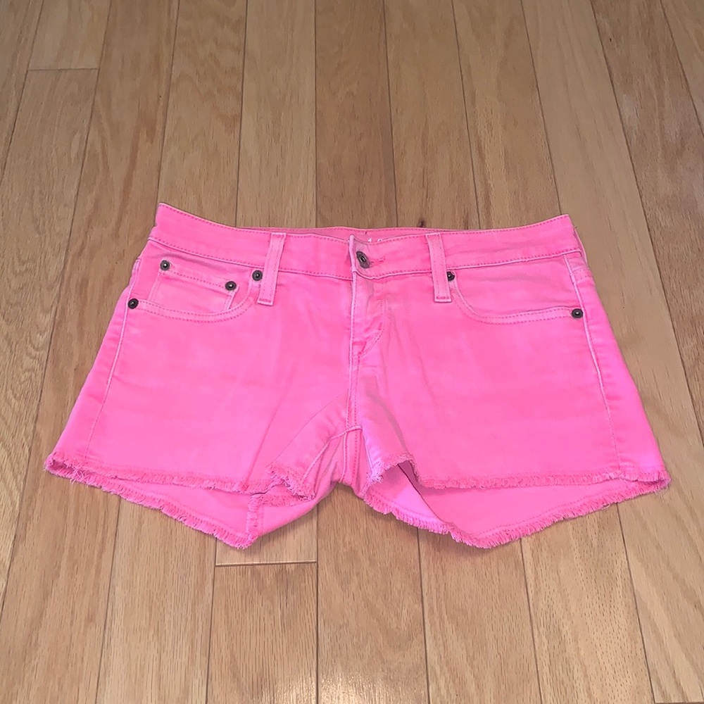 Hot Pink Women's Denim Cutoff Shorts